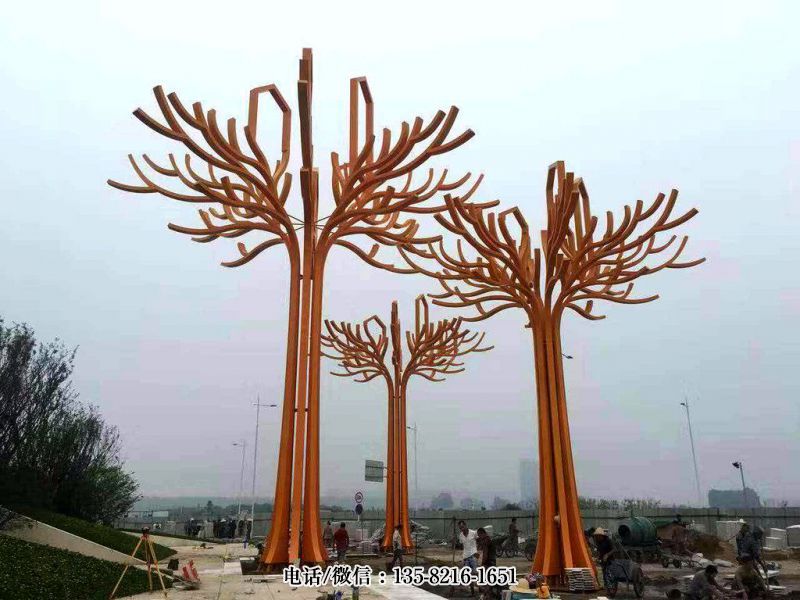 抽象不銹鋼樹(shù)景觀雕塑 抽象不銹鋼樹(shù)景觀雕塑