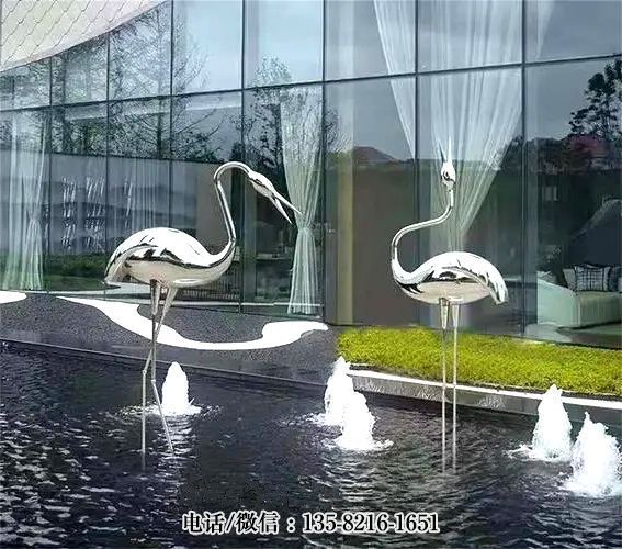 不銹鋼仙鶴水景裝飾動(dòng)物擺件 不銹鋼仙鶴水景裝飾動(dòng)物擺件