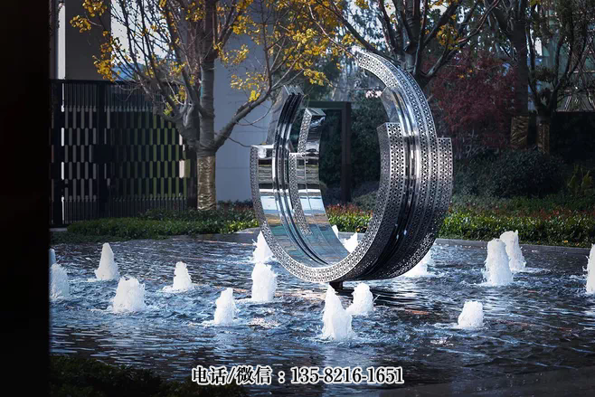園林噴泉水景不銹鋼異形環(huán)景觀雕塑 園林噴泉水景不銹鋼異形環(huán)景觀雕塑